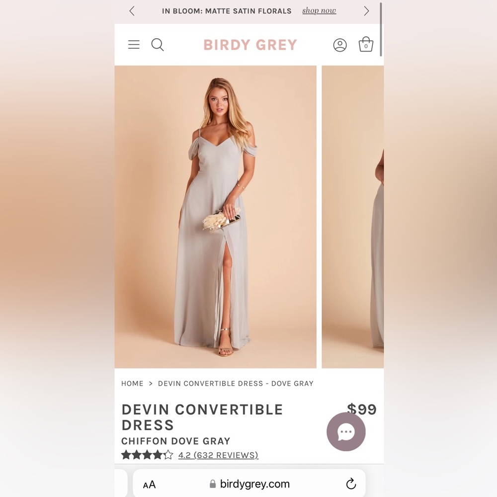 Birdy Grey Devin Convertible Dress in Dove Grey